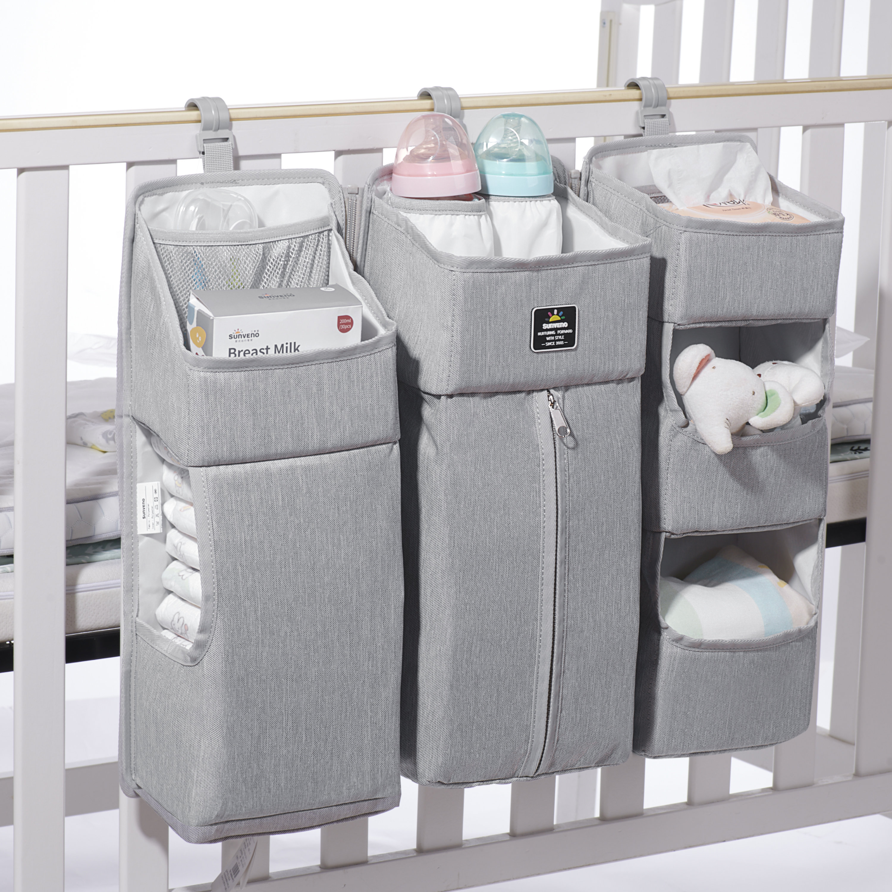 Linen Diaper Stacker, Diaper Holder, Diaper Caddy, high quality Nursery Organizer, Chloe Set